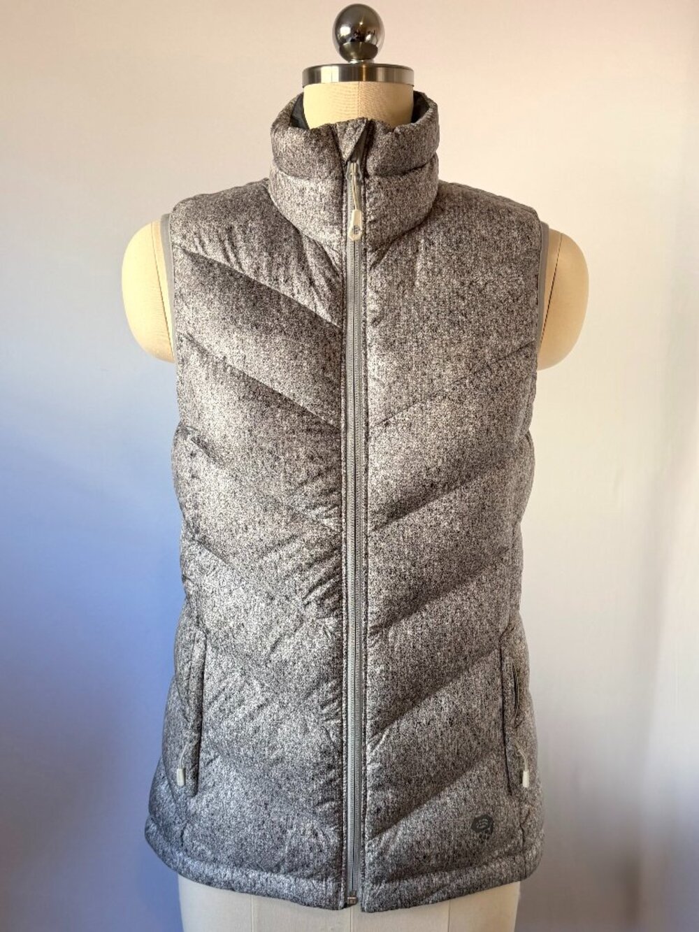 Mountain Hard Wear Q-Shield 650 Vest Women Gray Duck Down Puffer Full Zip - XS